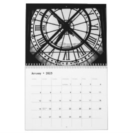 Svartvit parisisk hemdekan kalender