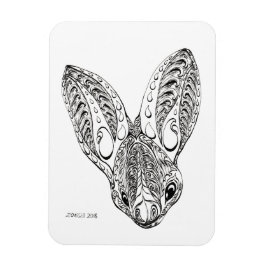 Svartvit penna Gult-Winged Fladdermus Porträtt Magnet