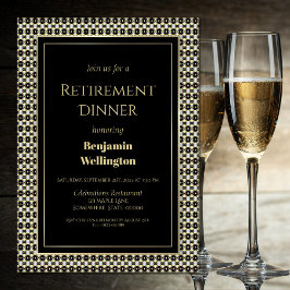 Svartvit pension och Guld-middagen Inbjudningar
