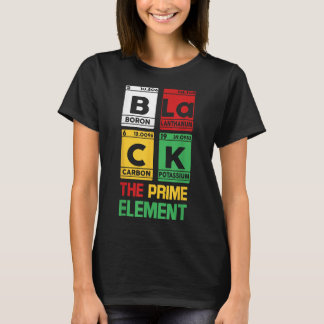 Svartvit, periodisk Bord Black Histo Inslag T Shirt