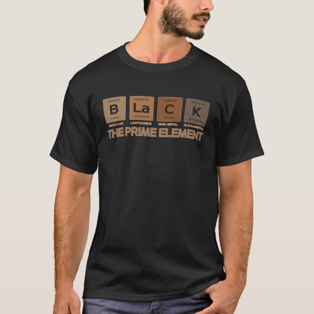 Svartvit, periodisk Bord Black Histo Inslag T Shirt (Framsida)