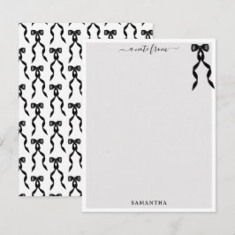 Svartvit Personlig för finare-vattenfärg, svart fä Anteckningskort
