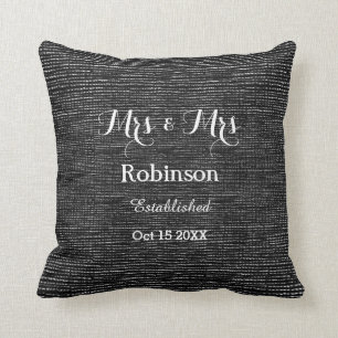 Svartvit Personlig, Lesbisk Bröllop, Kärlek Kudde