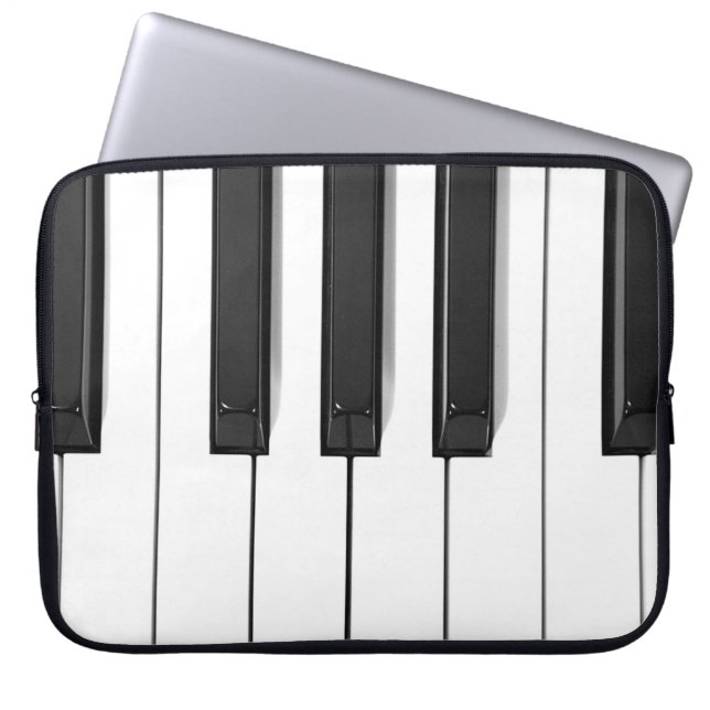 Svartvit Piano Tangentbord bärbar dator Fodral (Framsidan)