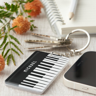 Svartvit Piano Tangentbord Monogram