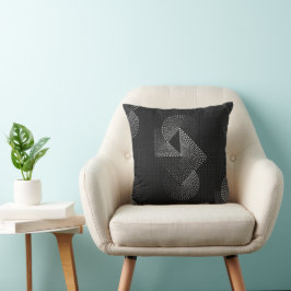Svartvit Pincushion Kudde