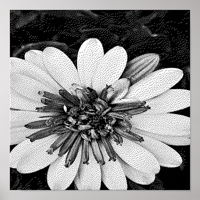 svartvit pixelgrafik poster (Framsidan)