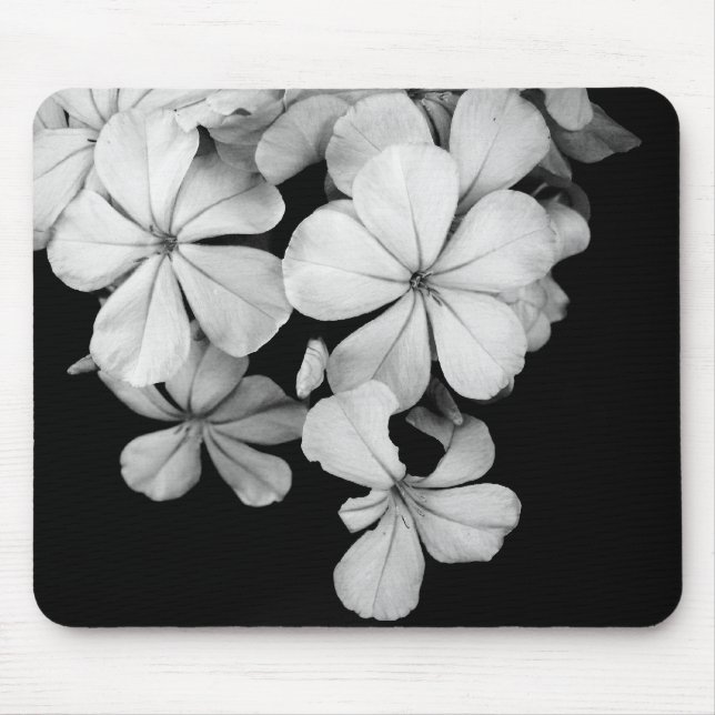 svartvit plumbago musmatta (Framsidan)