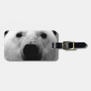 Svartvit Polar Bear Bagagebricka