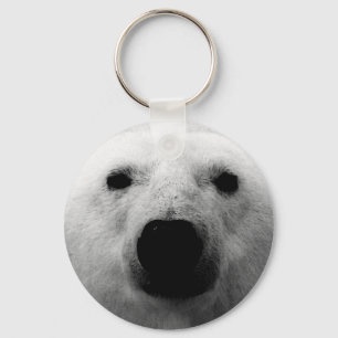 Svartvit Polar Bear Nyckelring