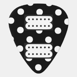 Svartvit polka Dot Gitarr Plektrum