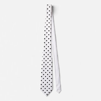 Svartvit polka Dot Mönster Slips