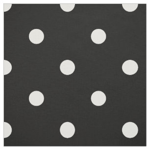 Svartvit polka Dot Mönster Tyg