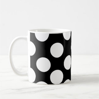 Svartvit polka Dot Mugg