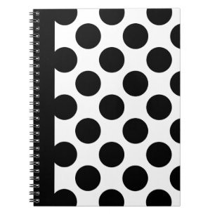 Svartvit Polka dots Anteckningsbok