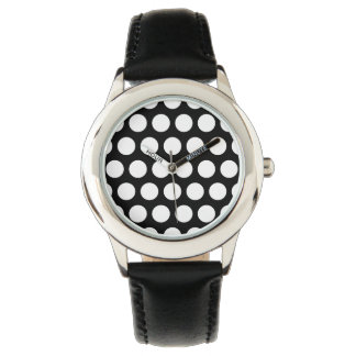 Svartvit Polka dots Armbandsur