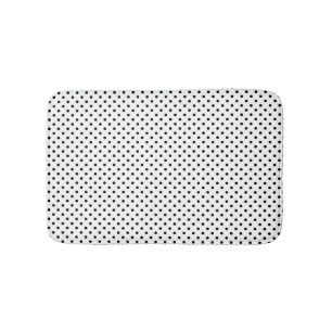 Svartvit polka dots badrumsmatta