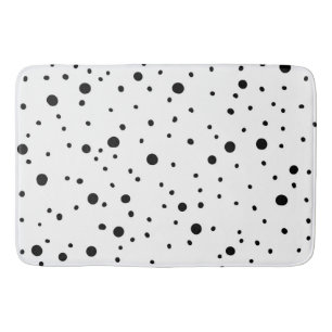 Svartvit Polka dots Badrumsmatta