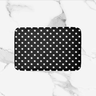 Svartvit Polka dots Badrumsmatta