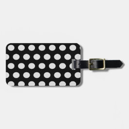 Svartvit Polka dots Bagagebricka