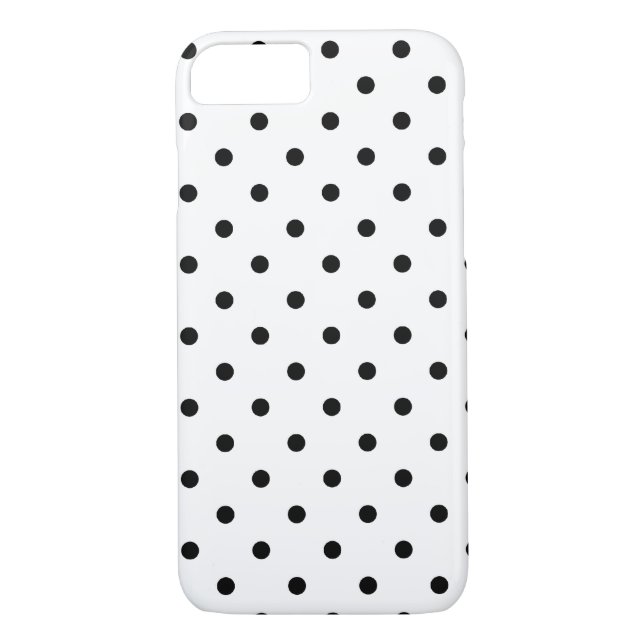 Svartvit Polka dots Case-Mate iPhone Skal (Baksida)