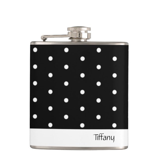 Svartvit Polka dots Fickplunta (Framsidan)