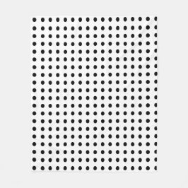 Svartvit Polka dots Fleecefilt