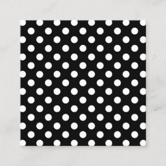 Svartvit polka dots fyrkantigt visitkort