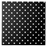 Svartvit Polka dots Kakelplatta<br><div class="desc">Svarta och vita polka dots mönster.</div>