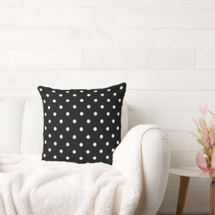 Svartvit Polka dots Kudde