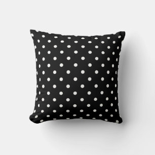 Svartvit Polka dots Kudde