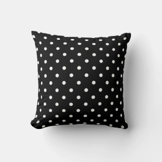 Svartvit Polka dots Kudde