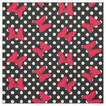 svartvit polka dots med stora röda tecknader