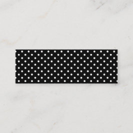 Svartvit Polka dots Mini Visitkort
