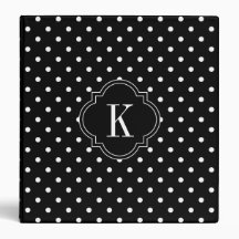 Svartvit Polka dots Monogram