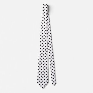 Svartvit polka dots mönster slipsar