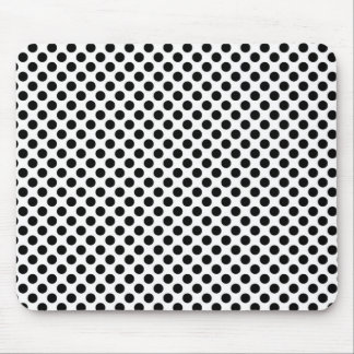 Svartvit polka dots Mousepad Musmatta