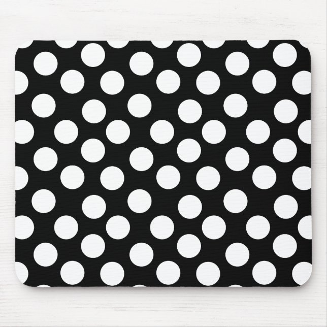 Svartvit Polka dots Musmatta (Framsidan)