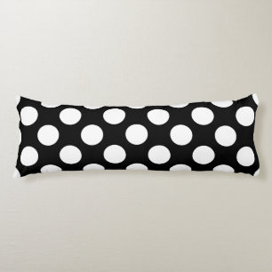 Svartvit Polka dots, Polka Dot Mönster Kroppskudde