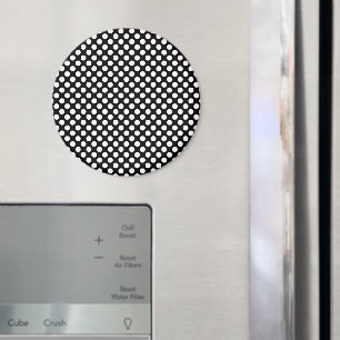 Svartvit Polka dots, Polka Dot Mönster Magnet