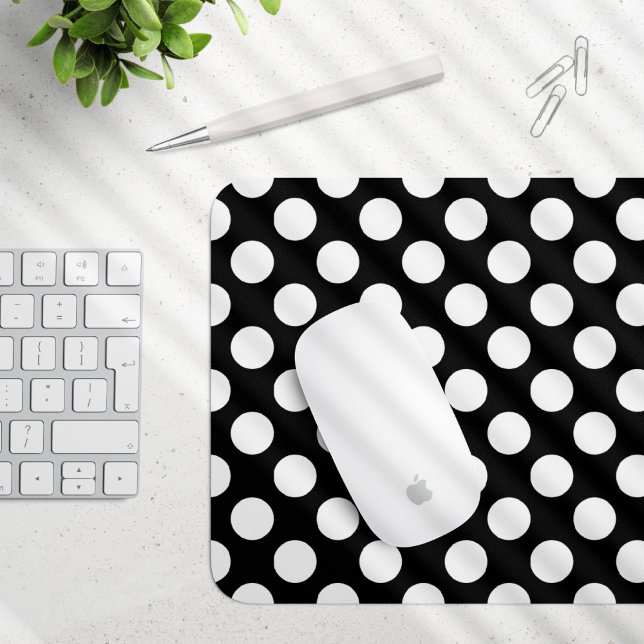 Svartvit Polka dots, Polka Dot Mönster Musmatta (Skapare uppladdad)