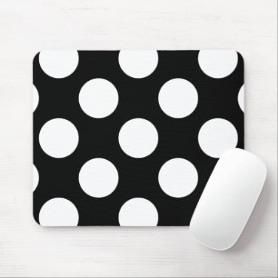 Svartvit Polka dots, Polka Dot Mönster Musmatta
