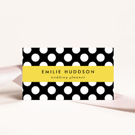 Svartvit Polka dots, Polka Dot Mönster Visitkort
