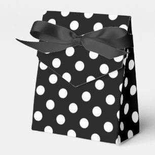 Svartvit polka dots presentaskar