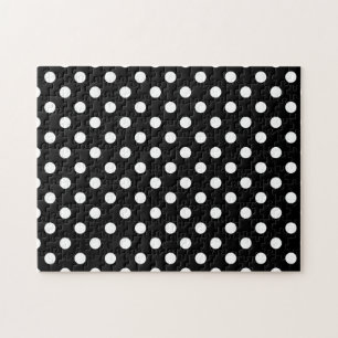 Svartvit polka dots pussel