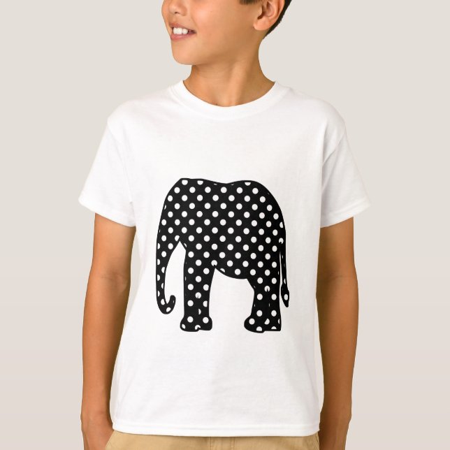 Svartvit polka dots t-shirt (Framsida)