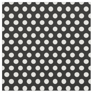 Svartvit Polka dots Tyg