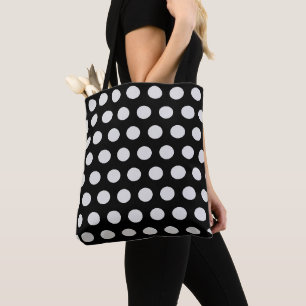 Svartvit Polka dots Tygkasse