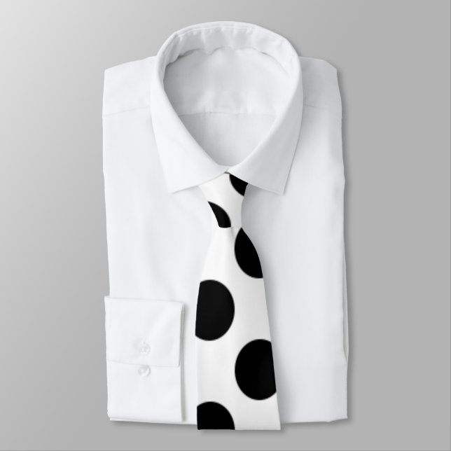 SVARTVIT POLKA DOTSTIE - SLIPS (Bunden)