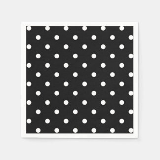 Svartvit polka, modern mode pappersservett